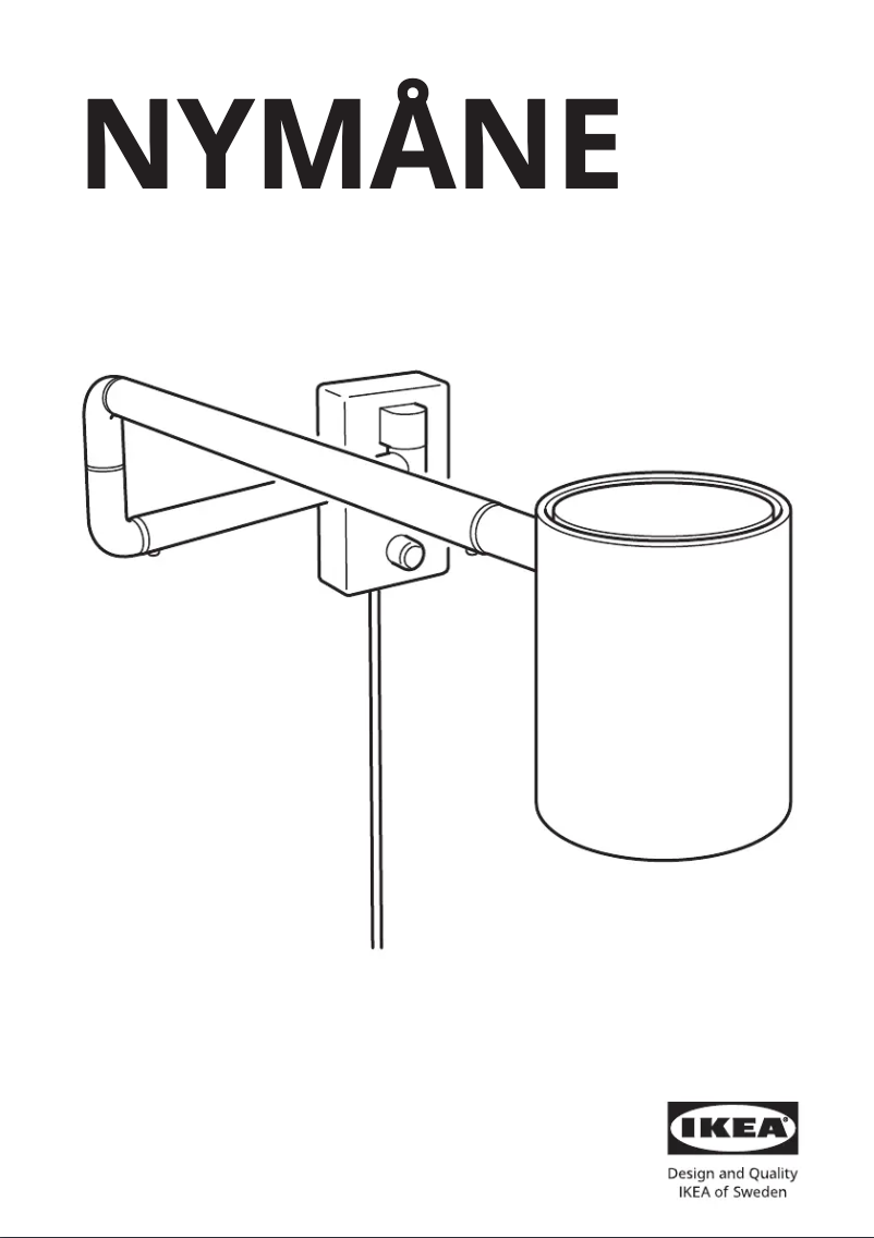 Page 1 de la notice Manuel utilisateur Ikea NYMÅNE 905.442.57