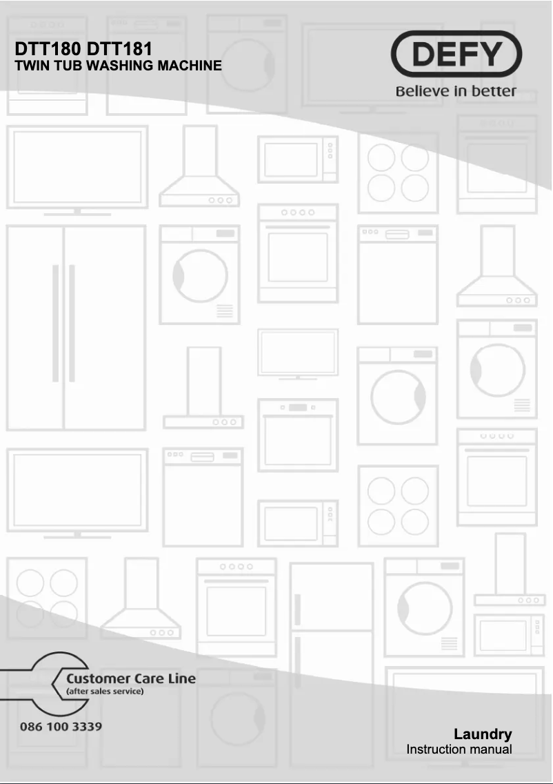 Page 1 de la notice Manuel utilisateur Defy DTT 180