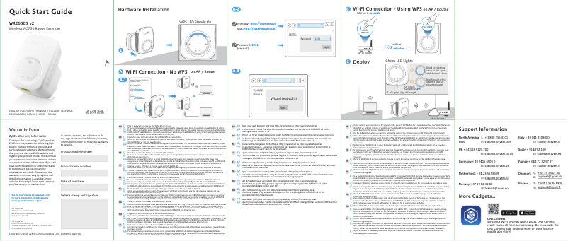 Página 1 del manual Guía de inicio rápido ZyXEL WRE6505 v2