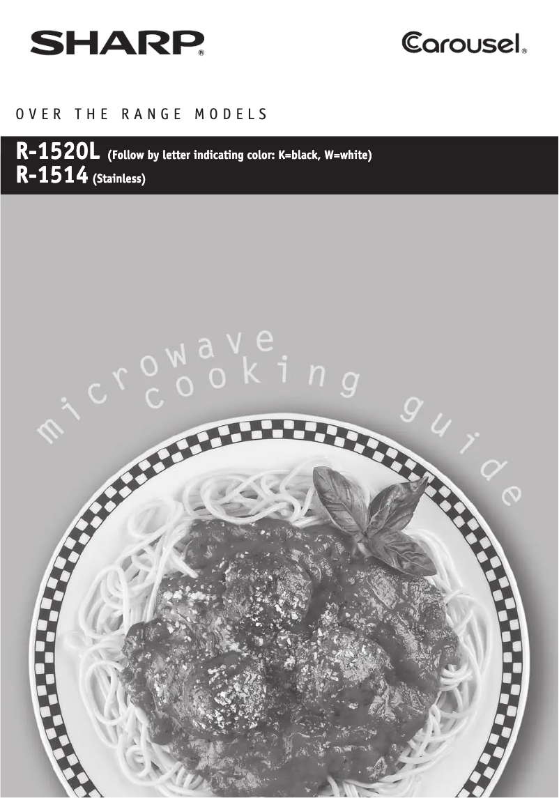 Page 1 de la notice Manuel utilisateur Sharp R-1514