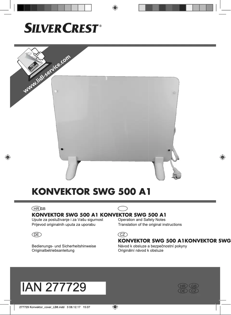 Page 1 de la notice Manuel utilisateur SilverCrest SWG 500 A1
