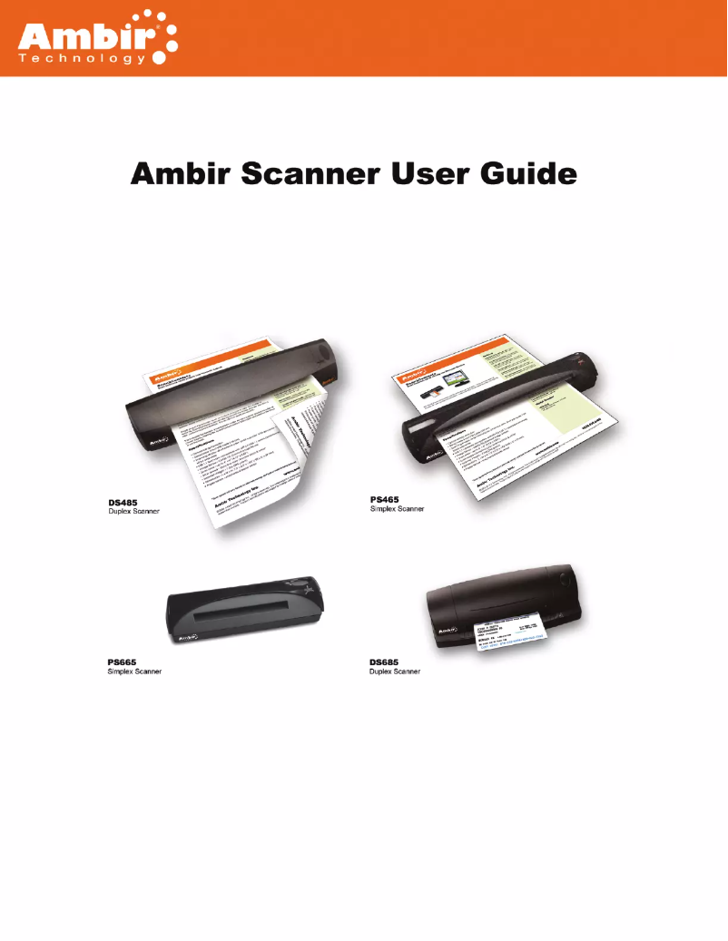 Page 1 de la notice Manuel utilisateur Ambir DocuStart ID485