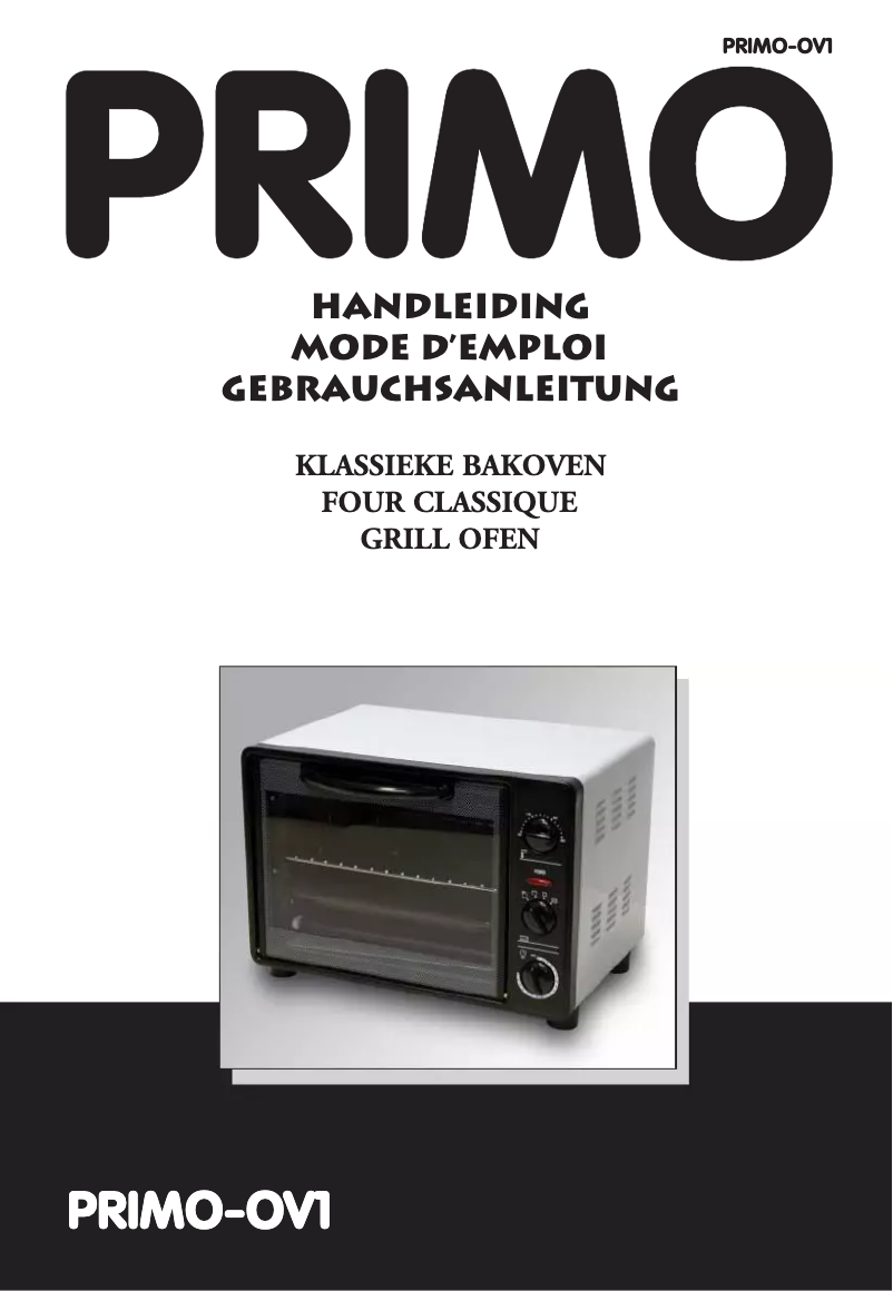 Page 1 de la notice Manuel utilisateur Primo OV1