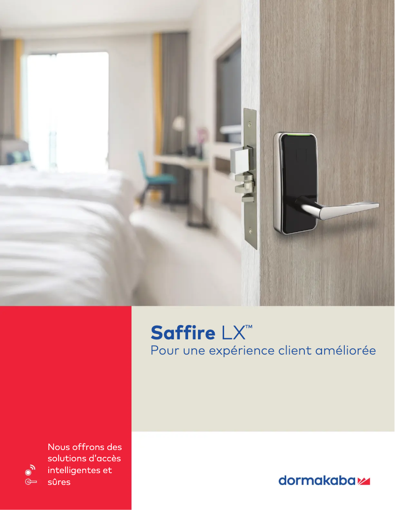 Page 1 de la notice Fiche technique Dormakaba Saffire LX
