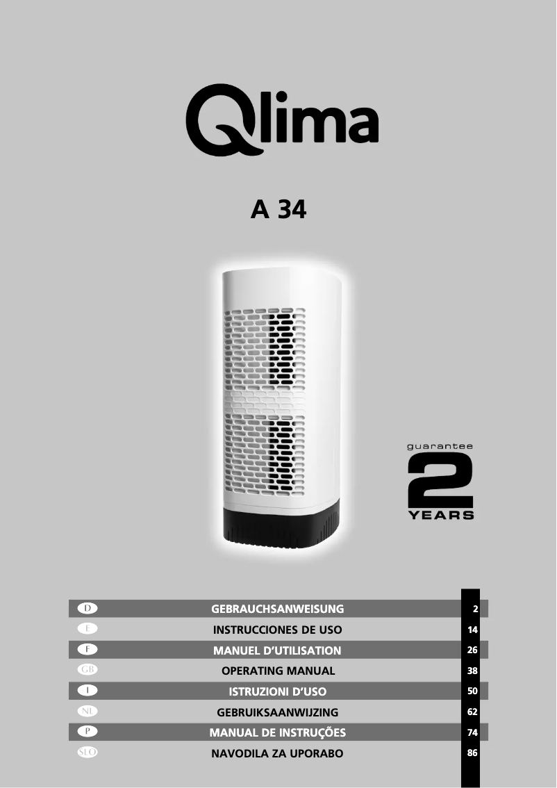 Image de la première page du manuel de l'appareil A 34