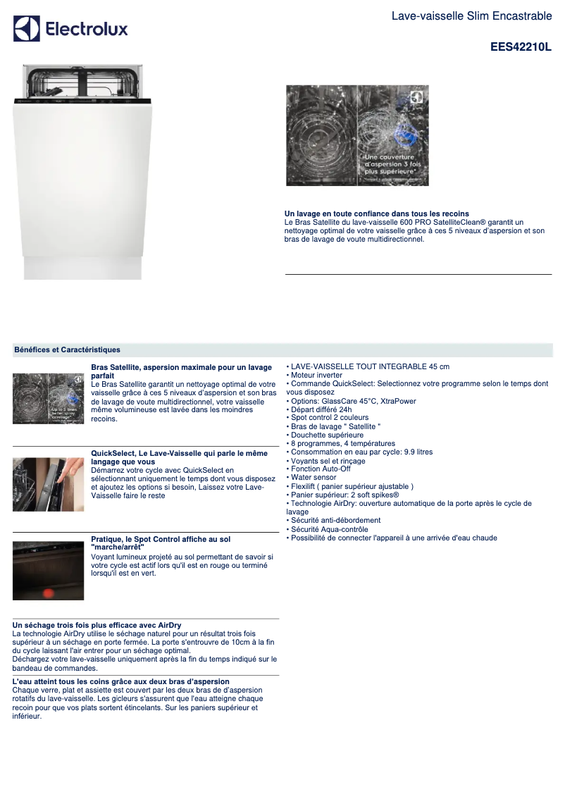Image de la première page du manuel de l'appareil EES42210L