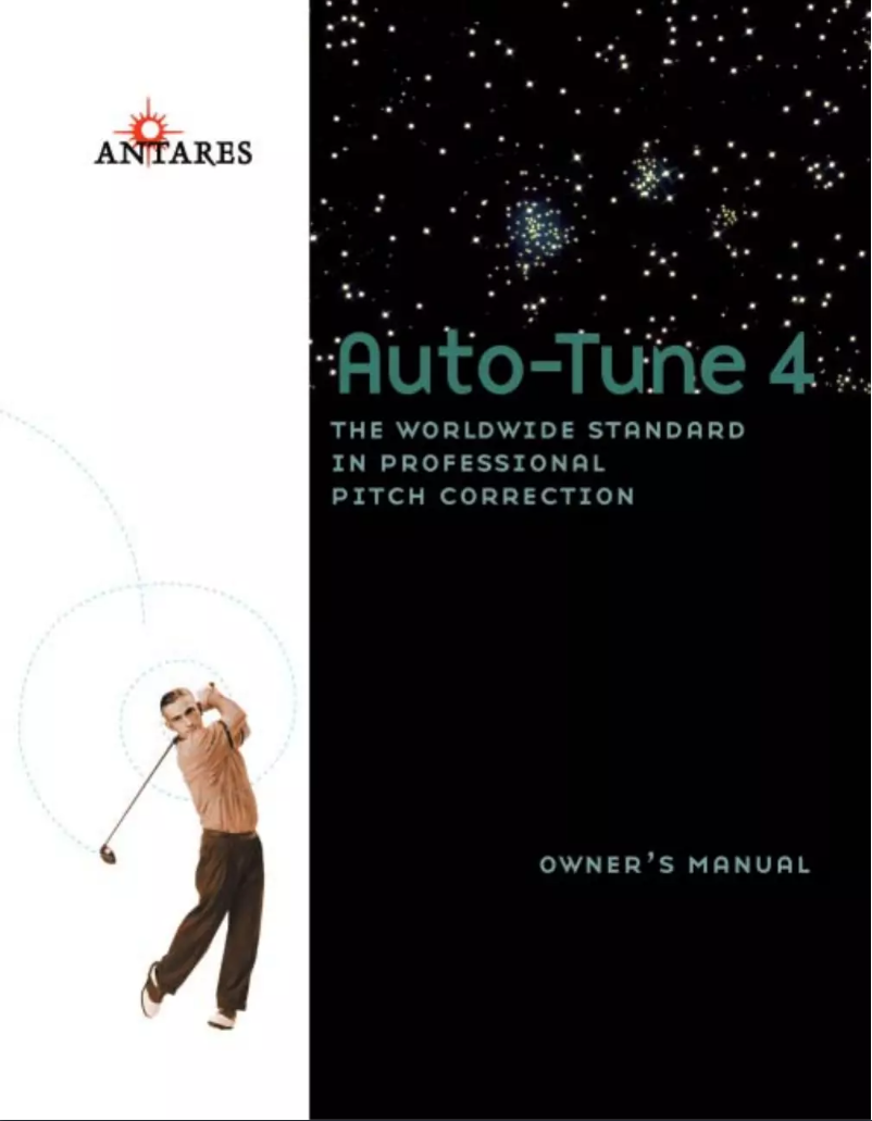 Page 1 de la notice Manuel utilisateur Antares Auto-Tune 4