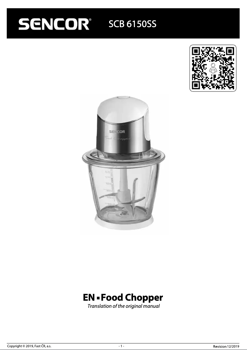 Page n°1 - Manuel utilisateur Sencor SCB 6150SS