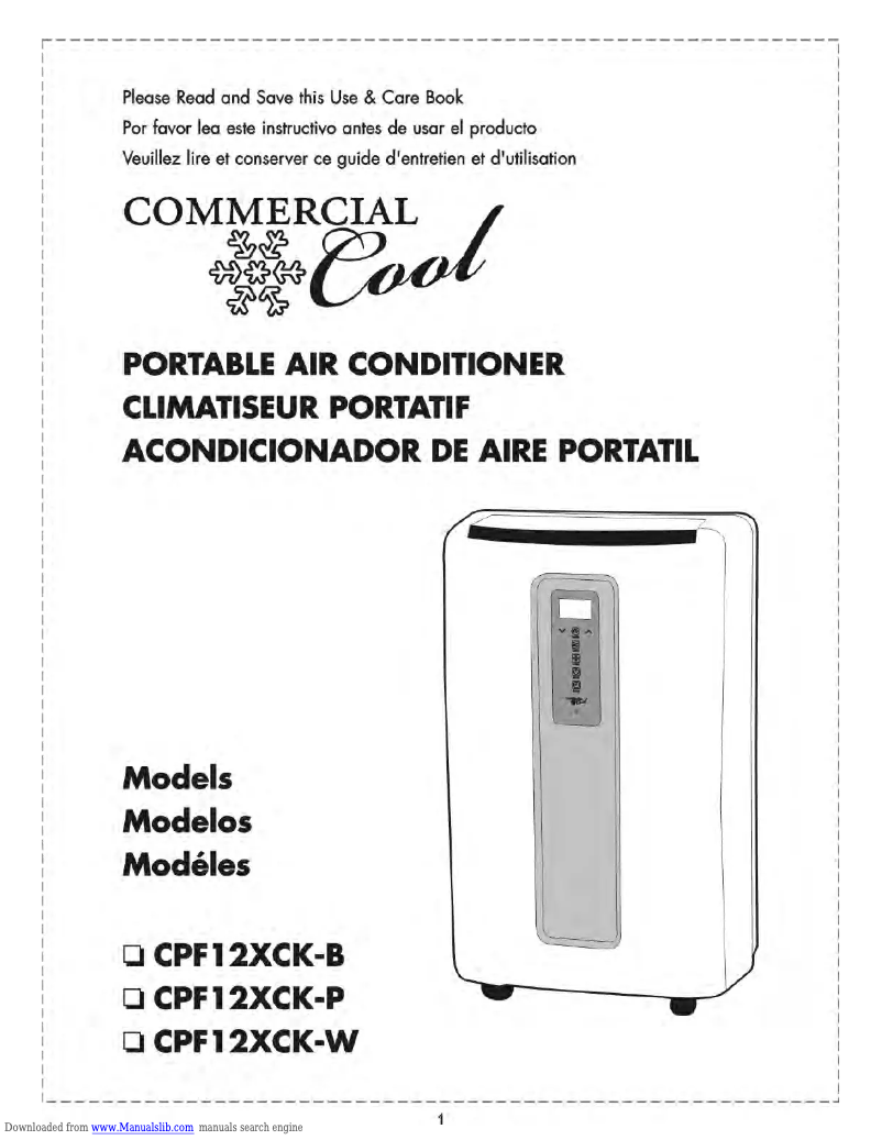 Image de la première page du manuel de l'appareil CPF12XCK-B