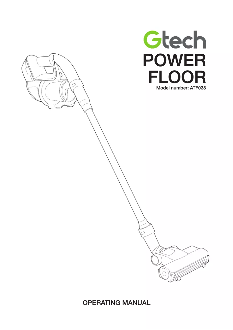 Página 1 del manual Manual de usuario Gtech Power Floor ATF038
