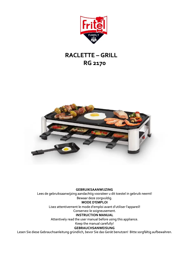 Page n°1 - Manuel utilisateur Fritel RG 2170