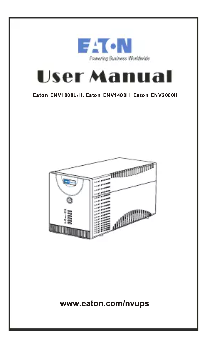 Page n°1 - Manuel utilisateur Eaton NV 1000VA
