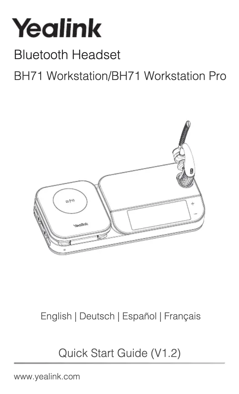 Image de la première page du manuel de l'appareil BH71 Workstation