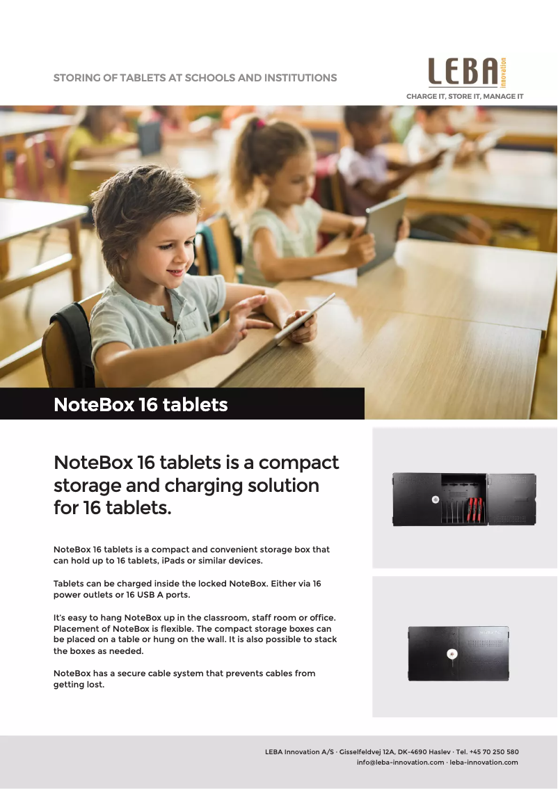 Page 1 de la notice Manuel utilisateur Leba NoteBox 16