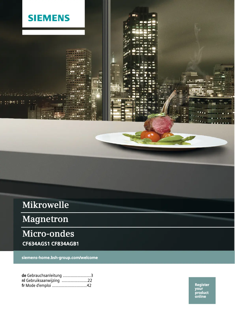 Image de la première page du manuel de l'appareil CF834AGB1