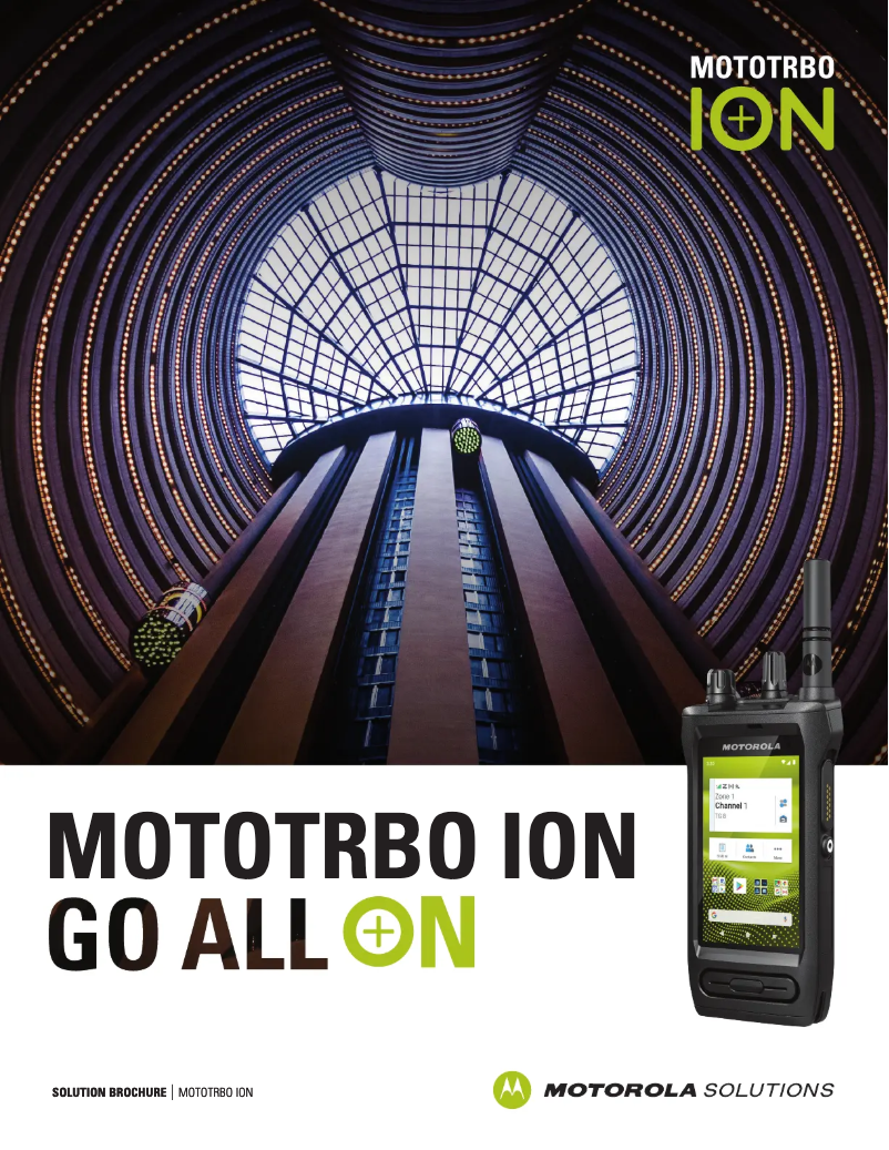 Page n°1 - Brochure Motorola MOTOTRBO Ion