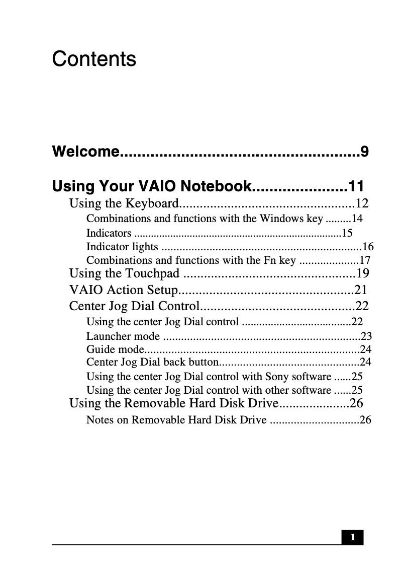 Página 1 del manual Manual de usuario Sony Vaio PCG-GR390P
