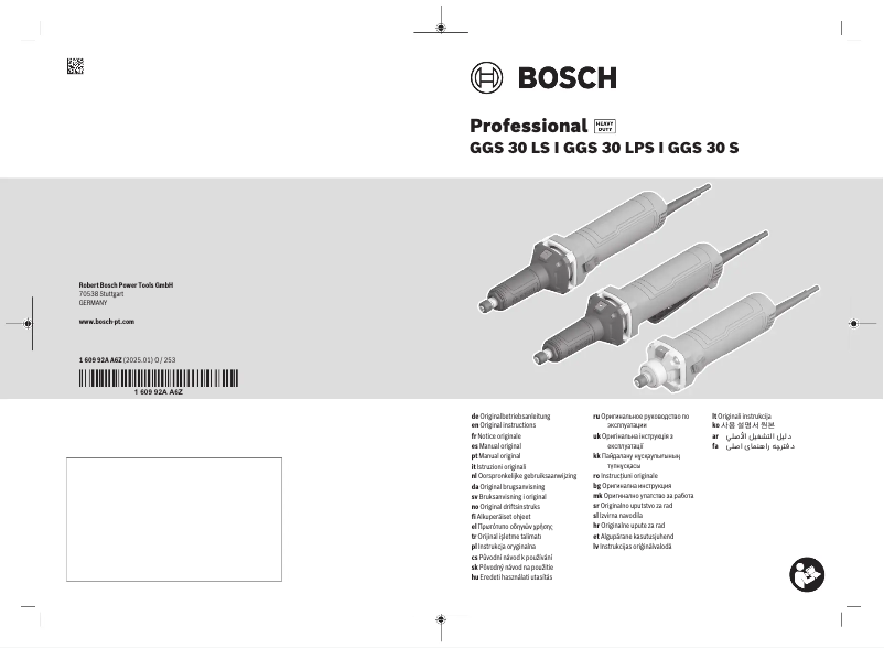 Page 1 de la notice Manuel utilisateur Bosch GGS 30 LPS Professional