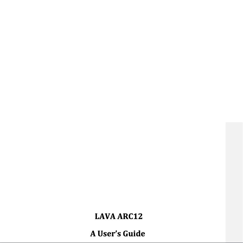 Image de la première page du manuel de l'appareil Arc 12
