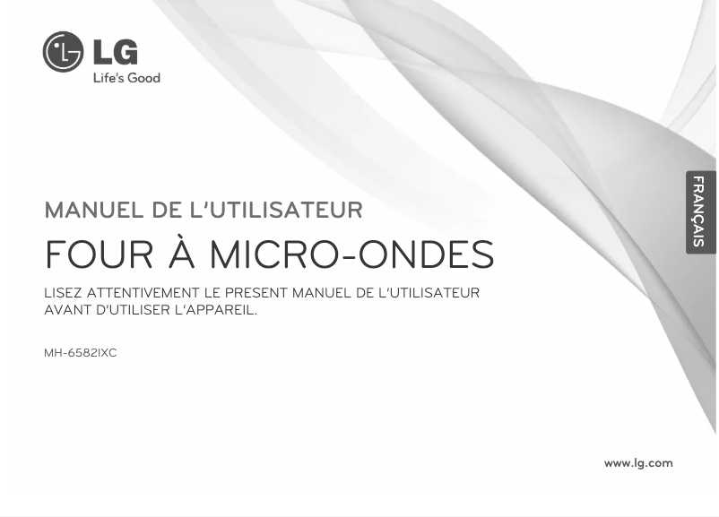 Page n°1 - Manuel utilisateur LG MH-6582IXC