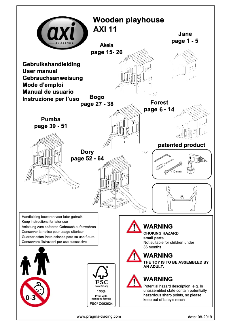 Page 1 de la notice Manuel utilisateur AXI Meeko
