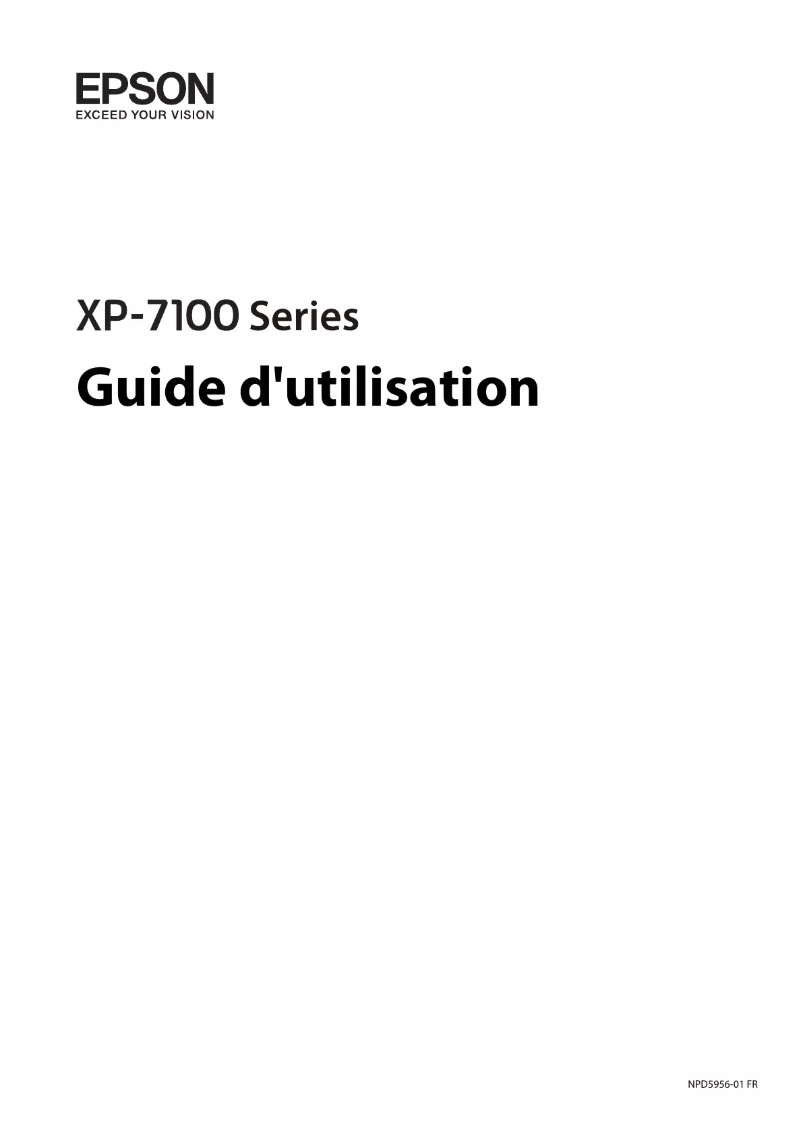 Image de la première page du manuel de l'appareil Expression Premium XP-7100