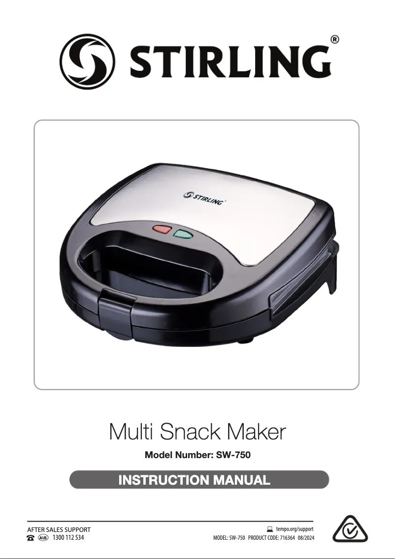 Page n°1 - Manuel utilisateur Stirling SW-750