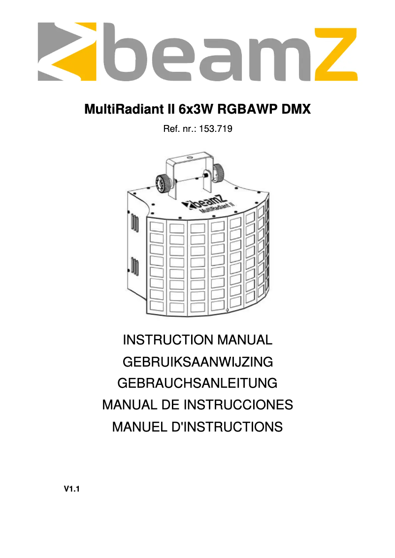 Page n°1 - Manuel utilisateur BeamZ MultiRadiant II 153.719