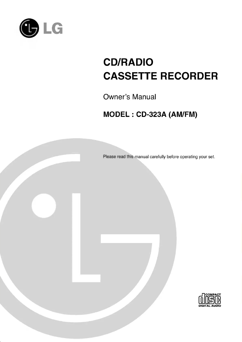 Page n°1 - Manuel utilisateur LG CD-323AXS