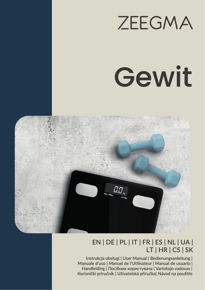 Page n°1 - Manuel utilisateur Zeegma Gewit
