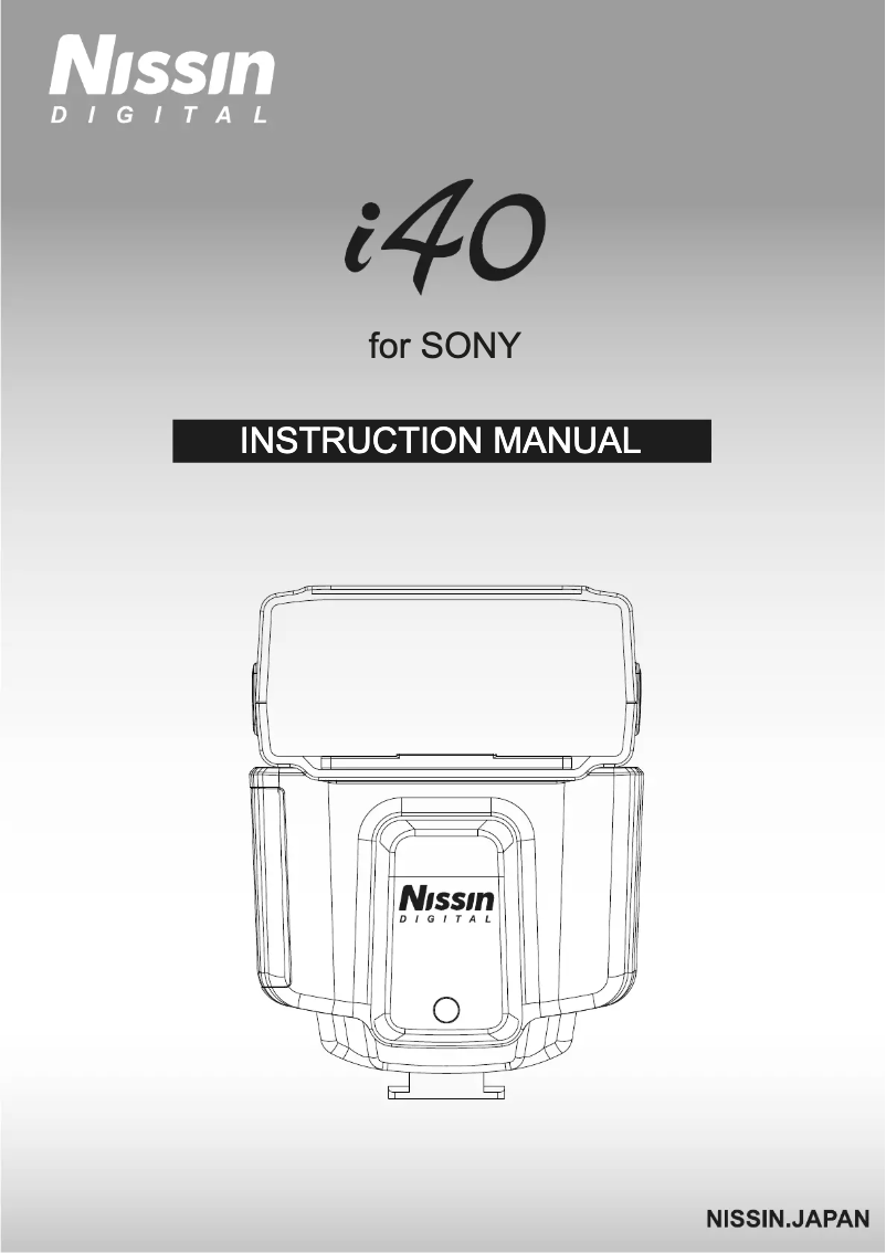 Page n°1 - Manuel utilisateur Nissin I40 (Sony)