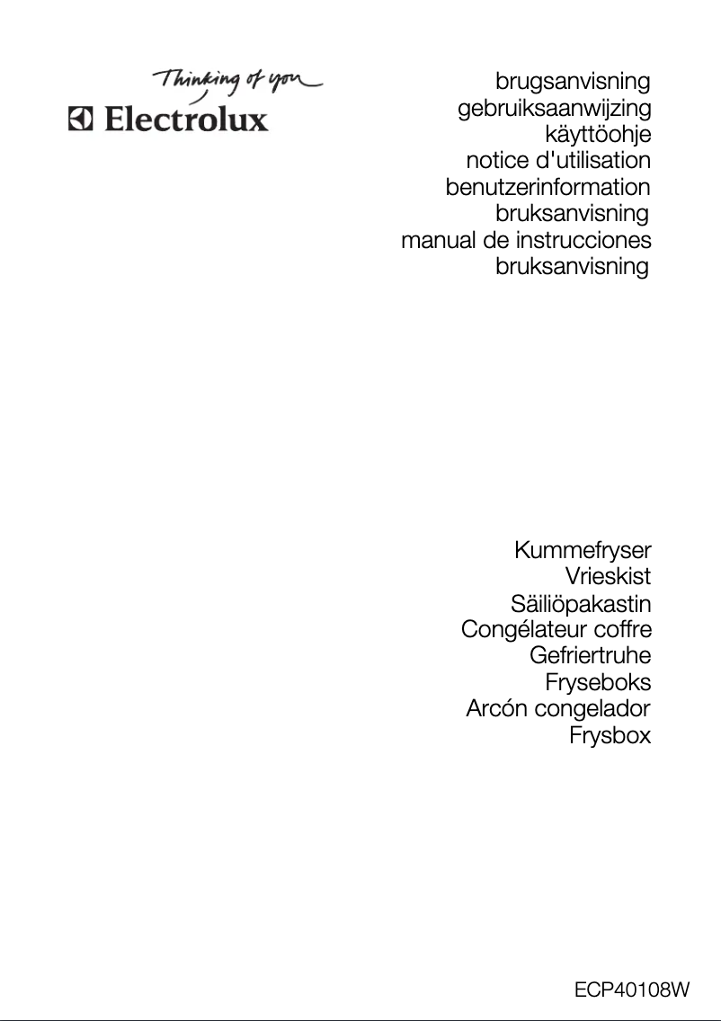 Page 1 de la notice Manuel utilisateur Electrolux ECP 40108 W