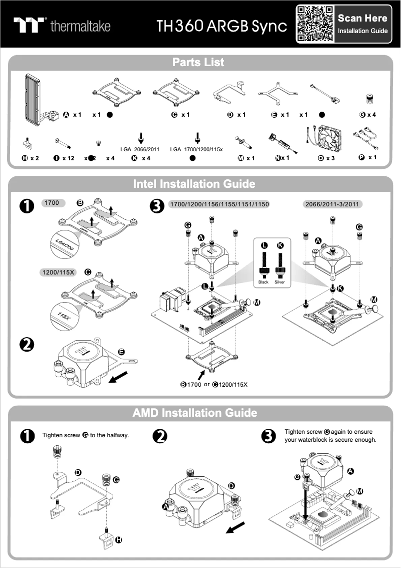 Image de la première page du manuel de l'appareil TH360 ARGB Sync