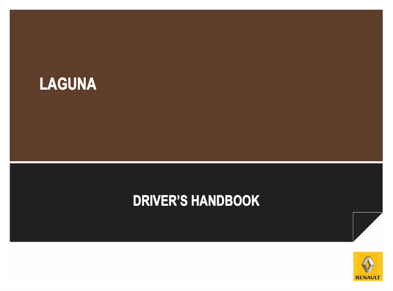 Page 1 de la notice Manuel utilisateur Renault Laguna (2011)