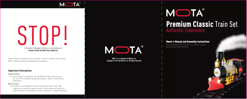 Page n°1 - Manuel utilisateur MOTA ClassicTrain