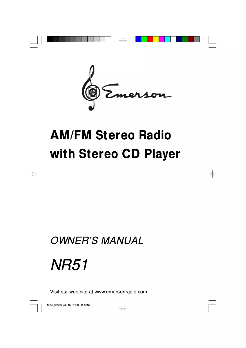 Image de la première page du manuel de l'appareil NR51