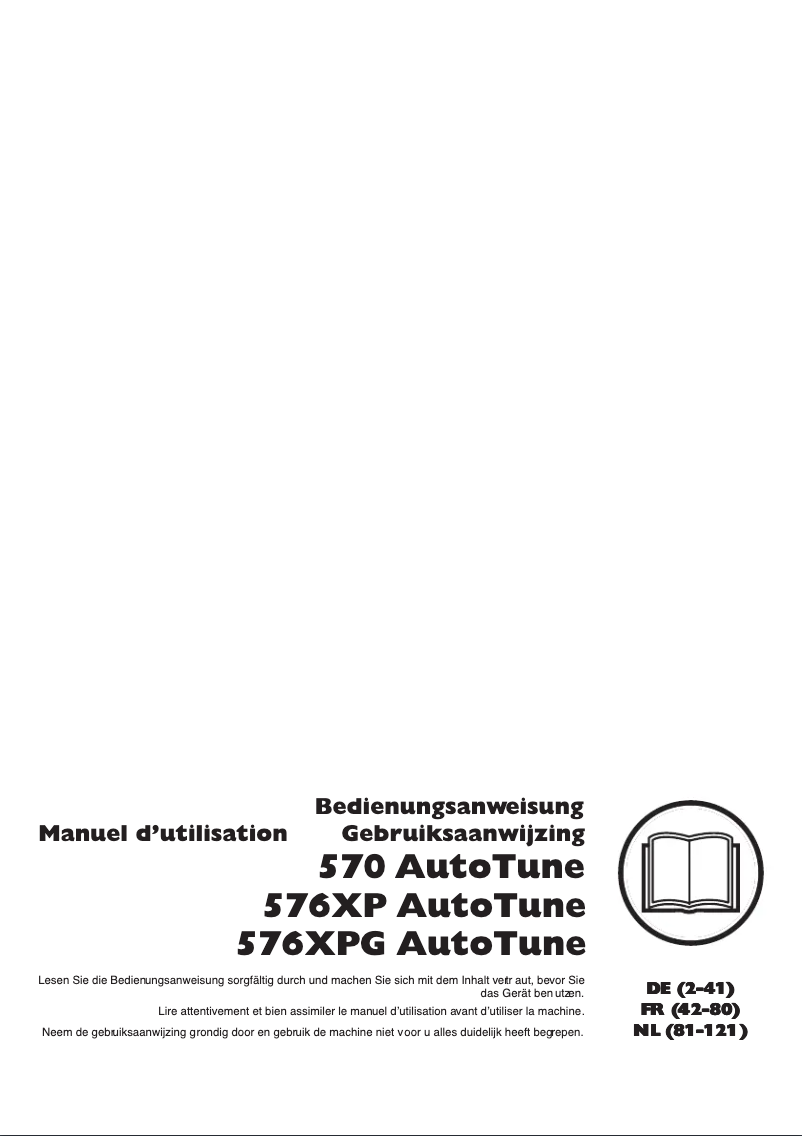 Image de la première page du manuel de l'appareil 576XPG AutoTune