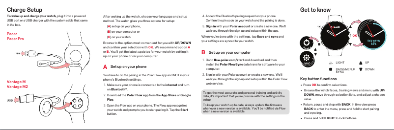 Image de la première page du manuel de l'appareil Pacer Pro