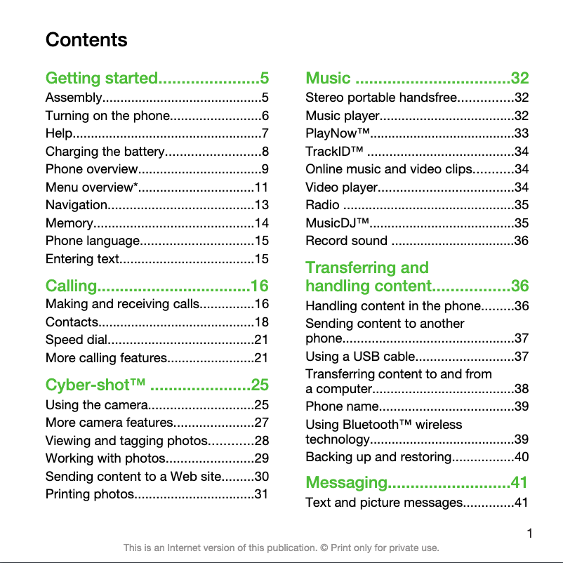 Page 1 de la notice Manuel utilisateur Sony Ericsson C901