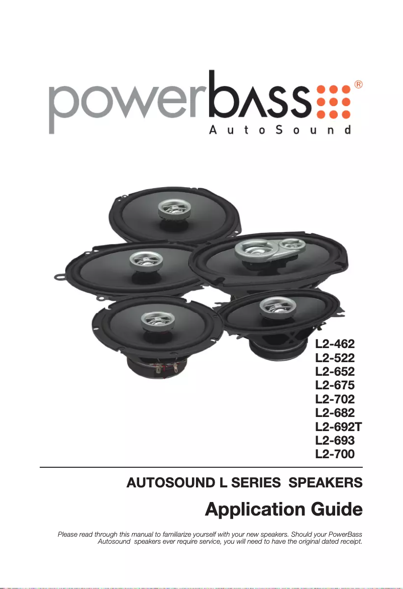 Page n°1 - Manuel utilisateur PowerBass L2-702