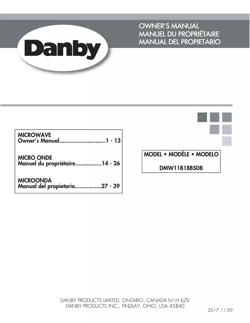 Image de la première page du manuel de l'appareil DMW11B1BBSDB