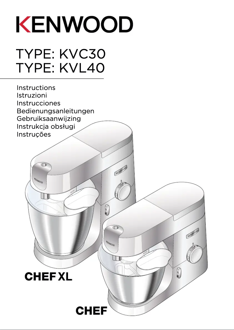 Page n°1 - Manuel utilisateur Kenwood Chef XL KVL4100W