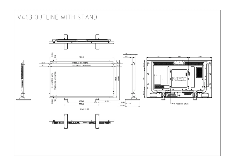 Página 1 del manual Dibujo técnico NEC MultiSync V463