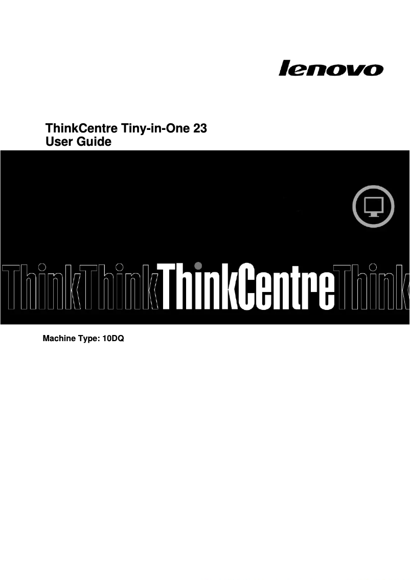 Imagen de la primera página del manual del dispositivo ThinkCentre Tiny-In-One 23