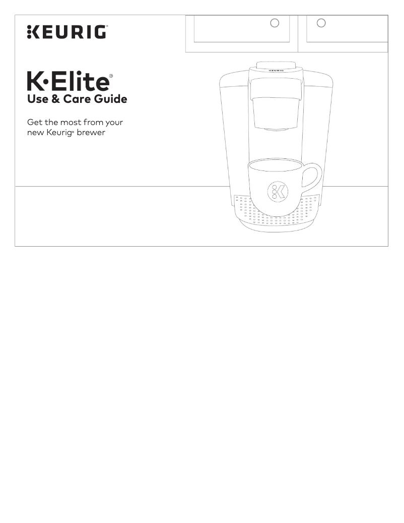 Page n°1 - Manuel utilisateur Keurig K-Elite