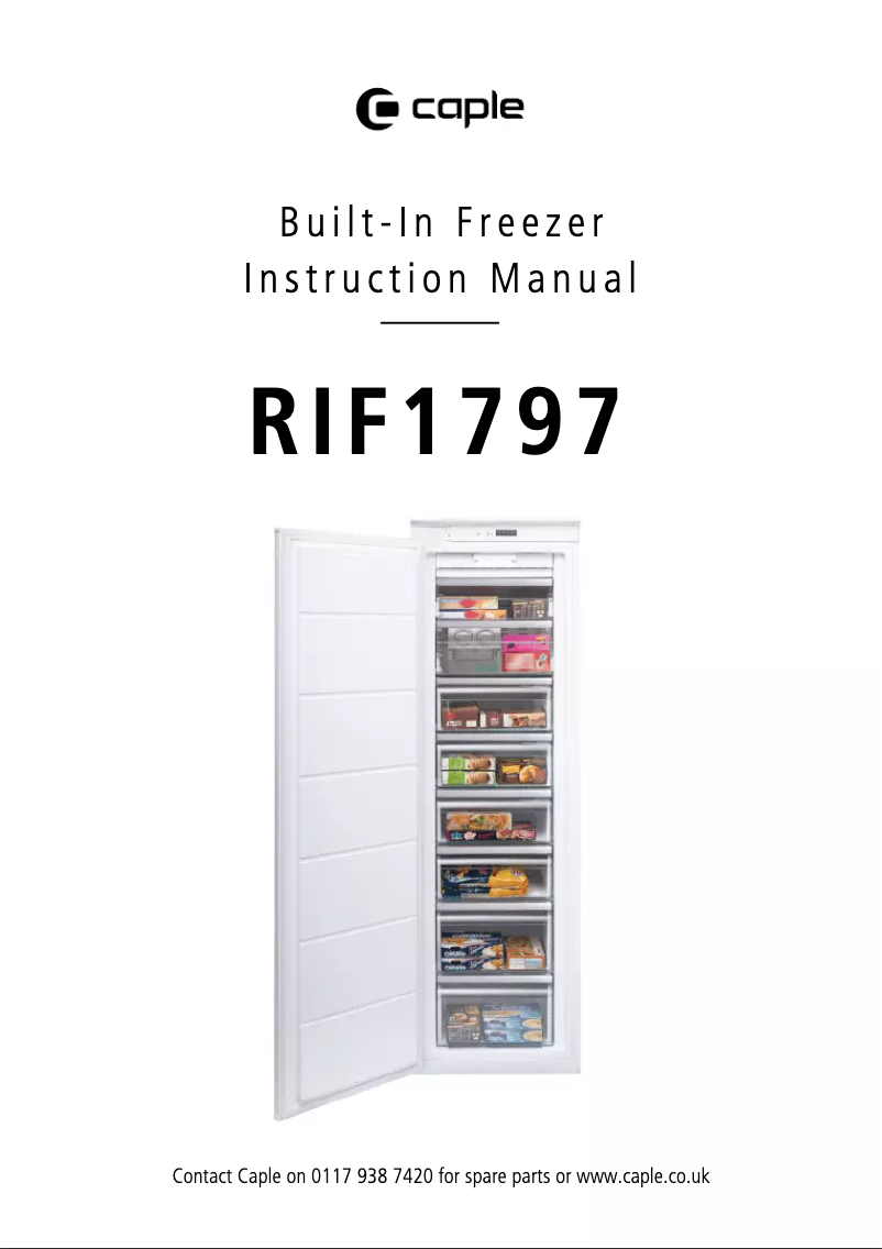 Page 1 de la notice Manuel utilisateur Caple RIF1797