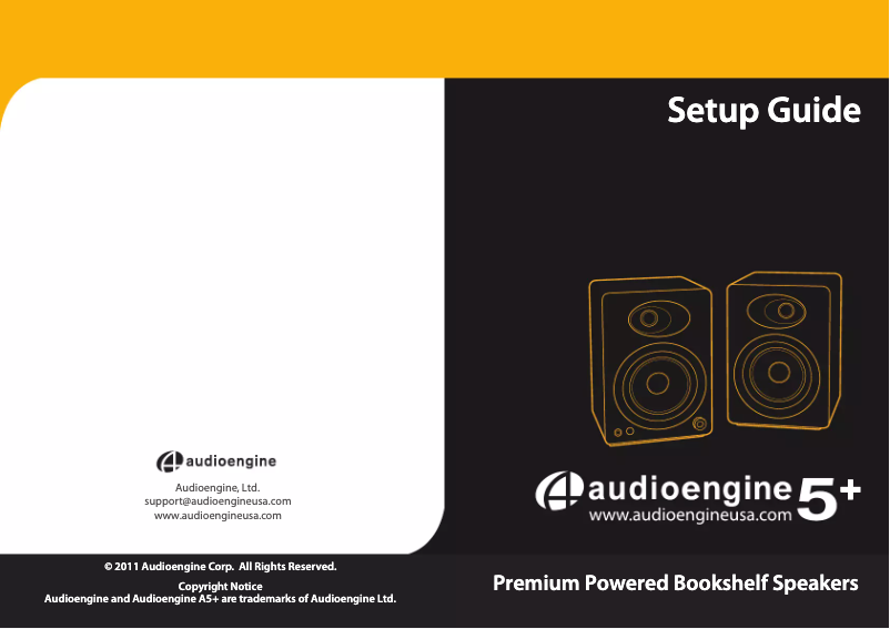 Page 1 de la notice Manuel utilisateur Audioengine A5