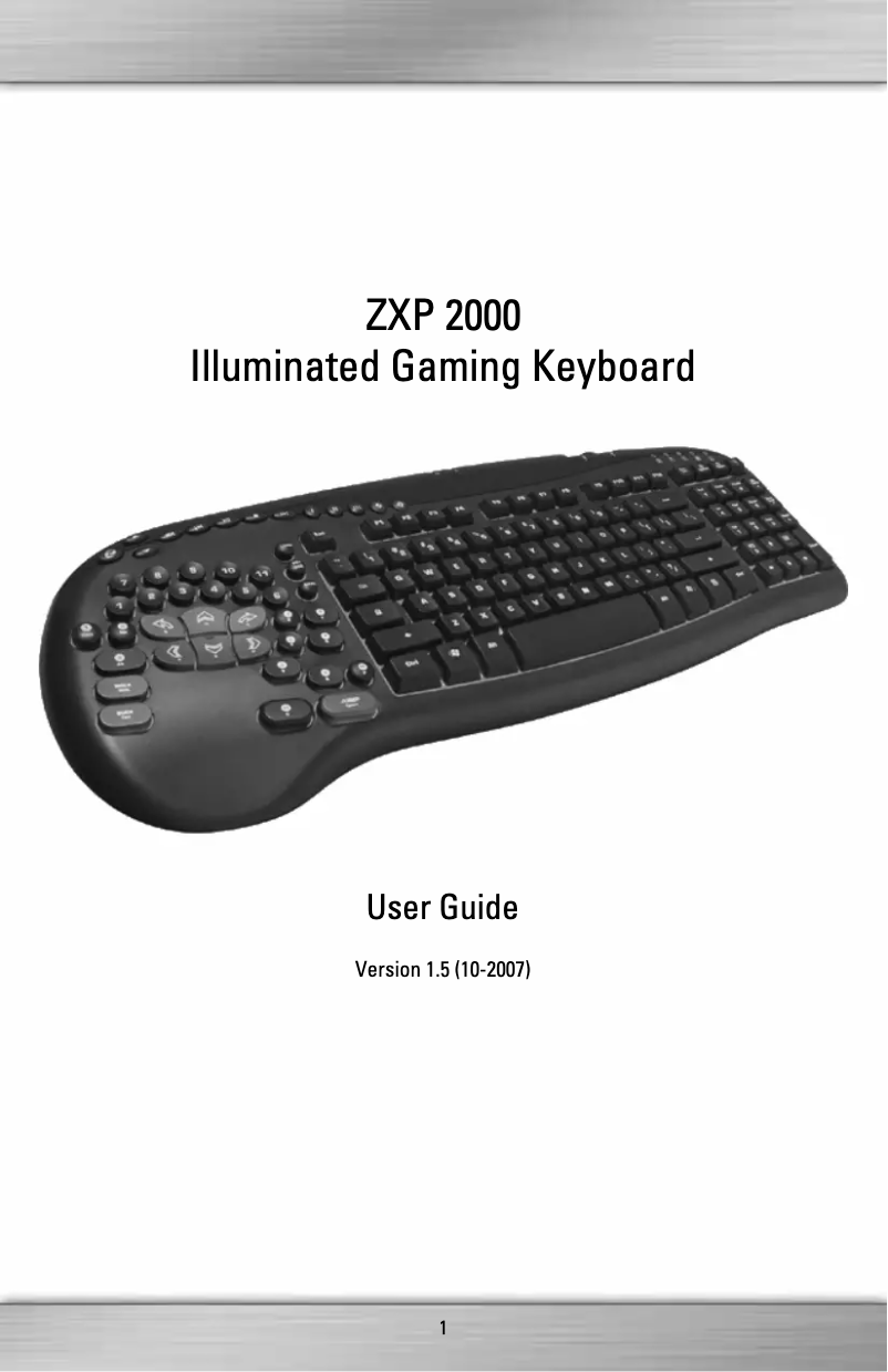 Page 1 de la notice Manuel utilisateur Steelseries ZXP-2000