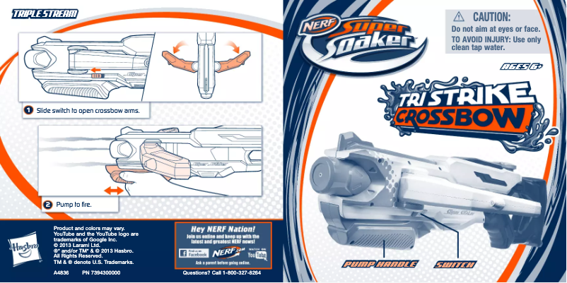 Image de la première page du manuel de l'appareil Super Soaker Tri Strike Crossbow Soaker
