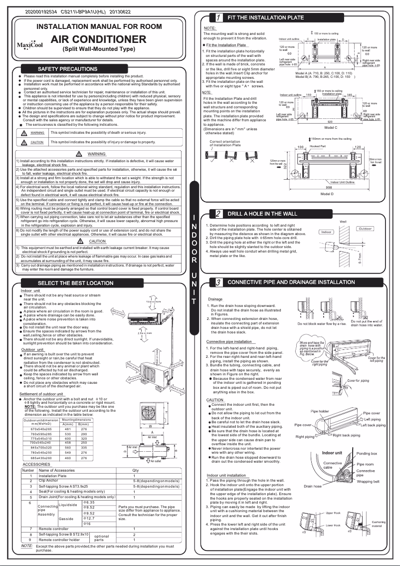 Page n°1 - Manuel utilisateur Maxicool LMD-12HDI